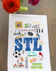 Saint Louis Collage Kitchen Towel