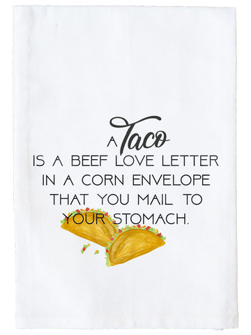 Taco Love Letter Kitchen Towel