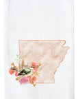 Floral Watercolor State Kitchen Towel