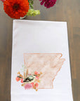 Floral Watercolor State Kitchen Towel