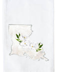 Floral Watercolor State Kitchen Towel