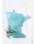 Floral Watercolor State Kitchen Towel