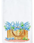 Wicker Tote Bluebonnets Kitchen Towel