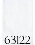 Personalized Zipcode Kitchen Towel