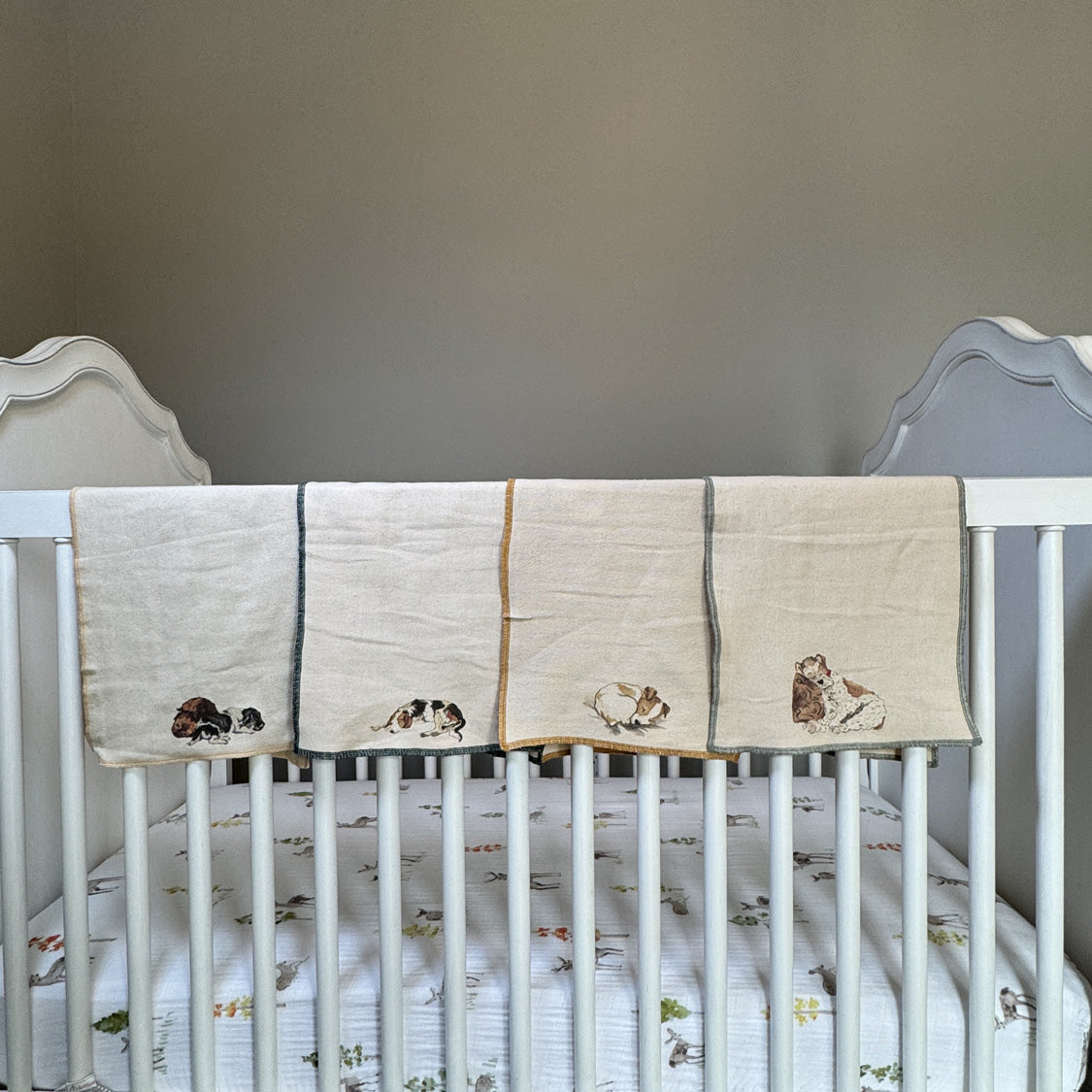 Sleeping Dogs Baby Burp Cloth