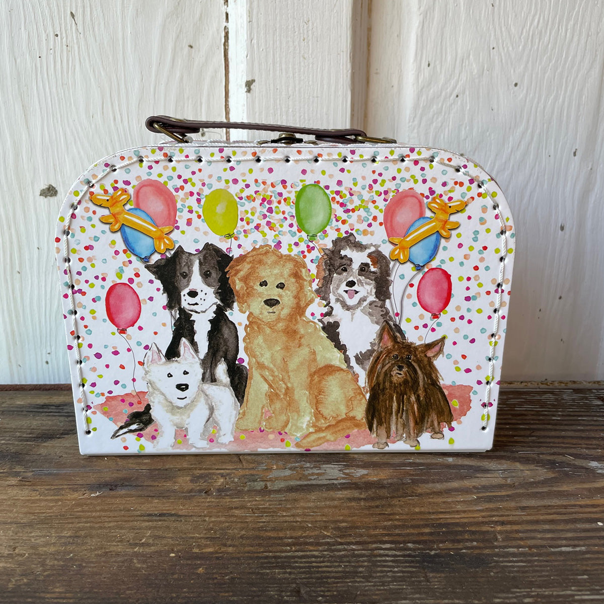 Pups Birthday Cardboard Suitcase