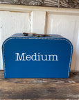 Personalized Navy Cardboard Suitcases