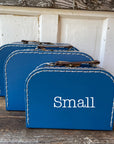 Personalized Navy Cardboard Suitcases