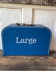 Personalized Navy Cardboard Suitcases