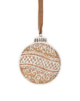 Gingerbread Christmas Ball Cookie Ornament