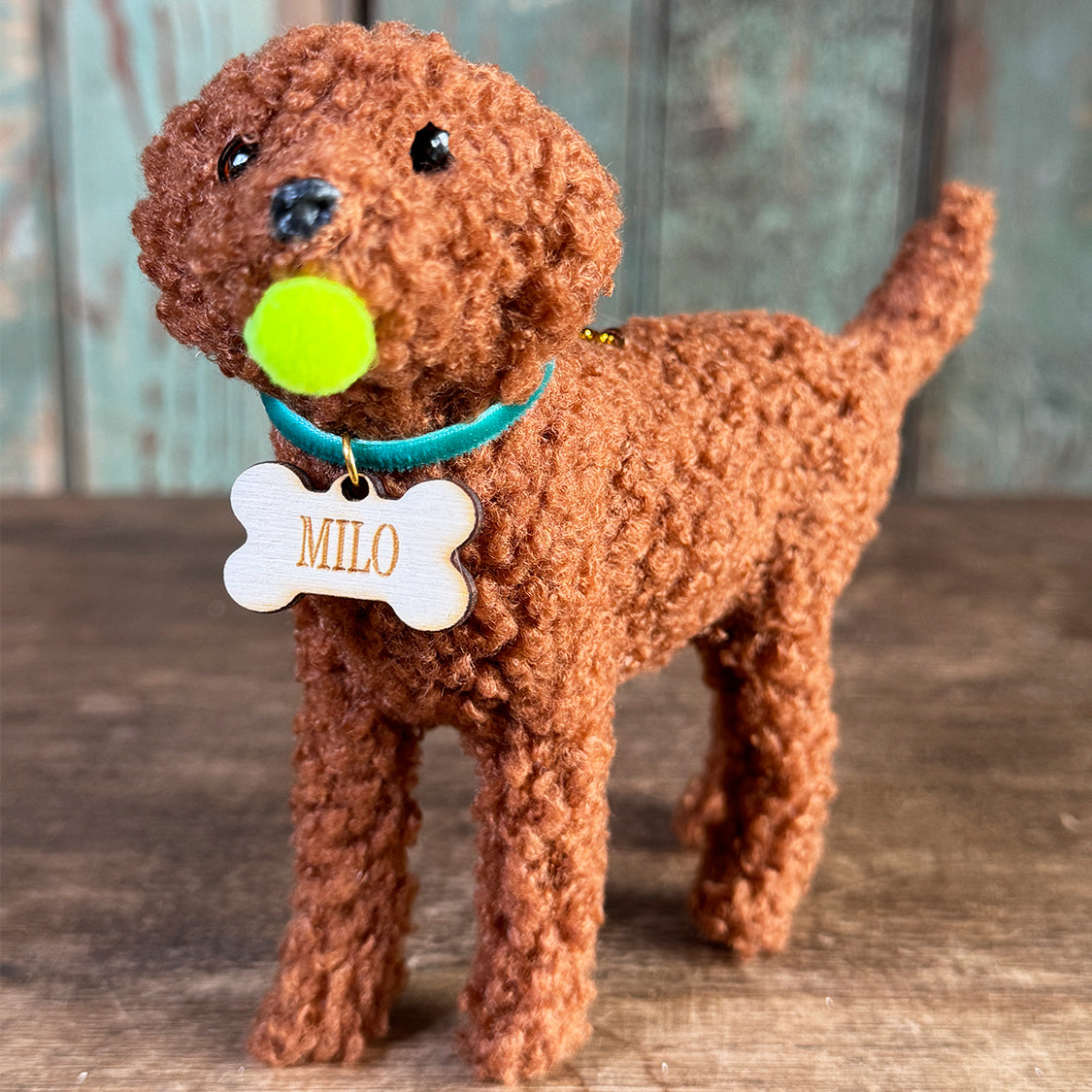 New Doodle Dog Ornament with Custom Name Tag