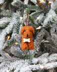 Curly Doodle Dog Personalized Ornament