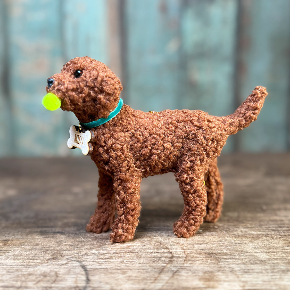 New Doodle Dog Ornament with Custom Name Tag