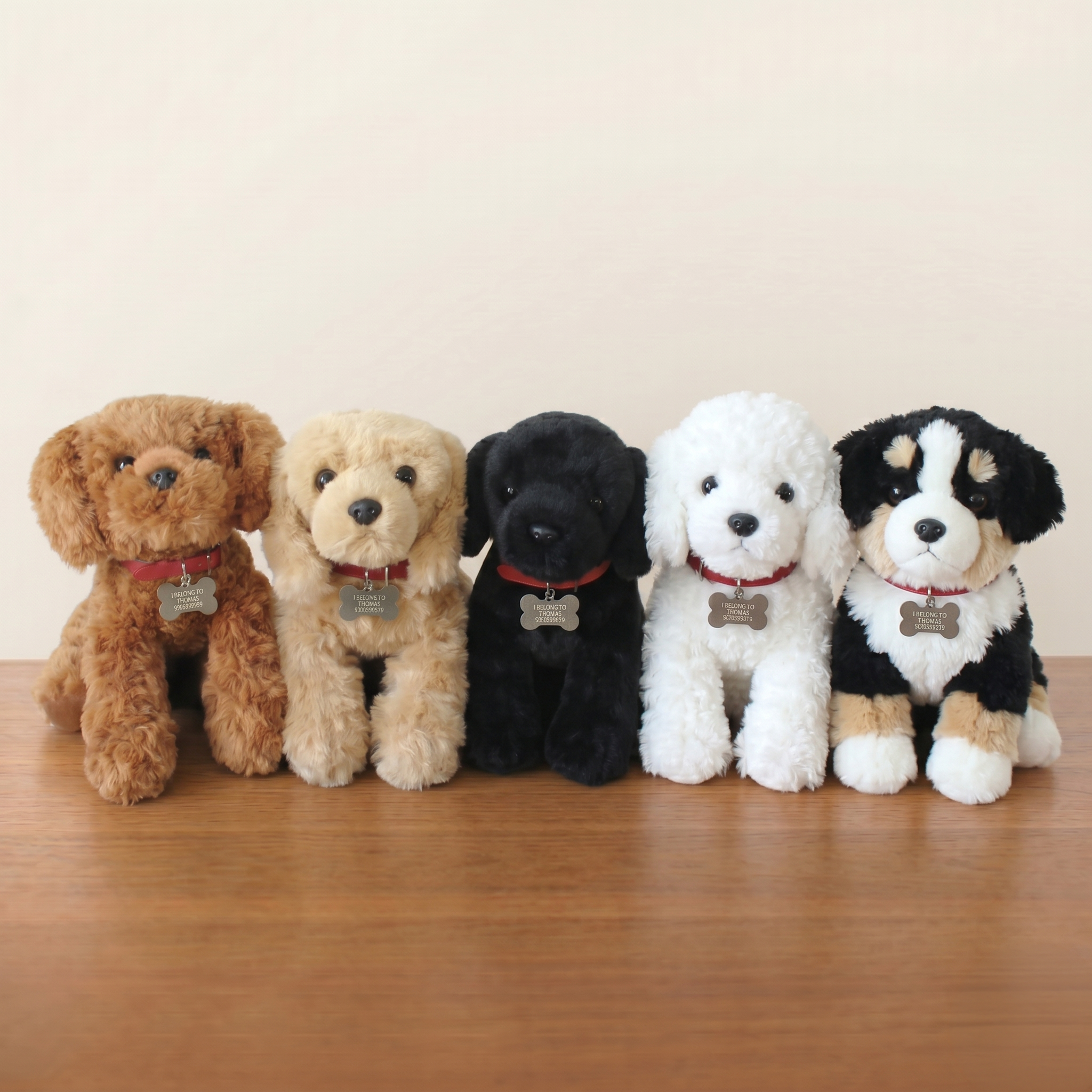 Plush Puppy Dog Toy With Personalized Tag