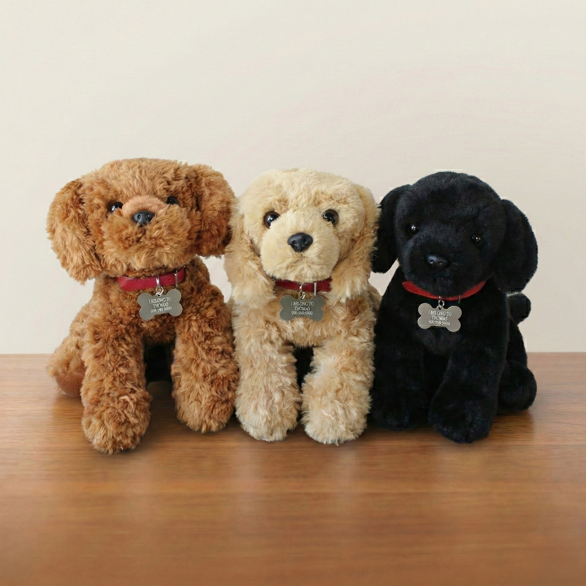 Plush Puppy Dog Toy With Personalized Tag