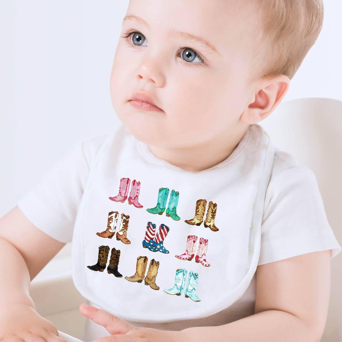 Cowboy Boots Baby Bib