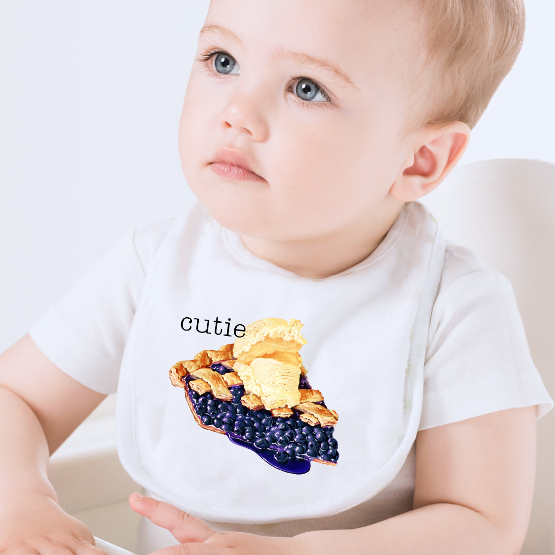 Cutie Pie Blueberry Baby Bib