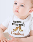 The World Needs More Cowboys Baby Bib