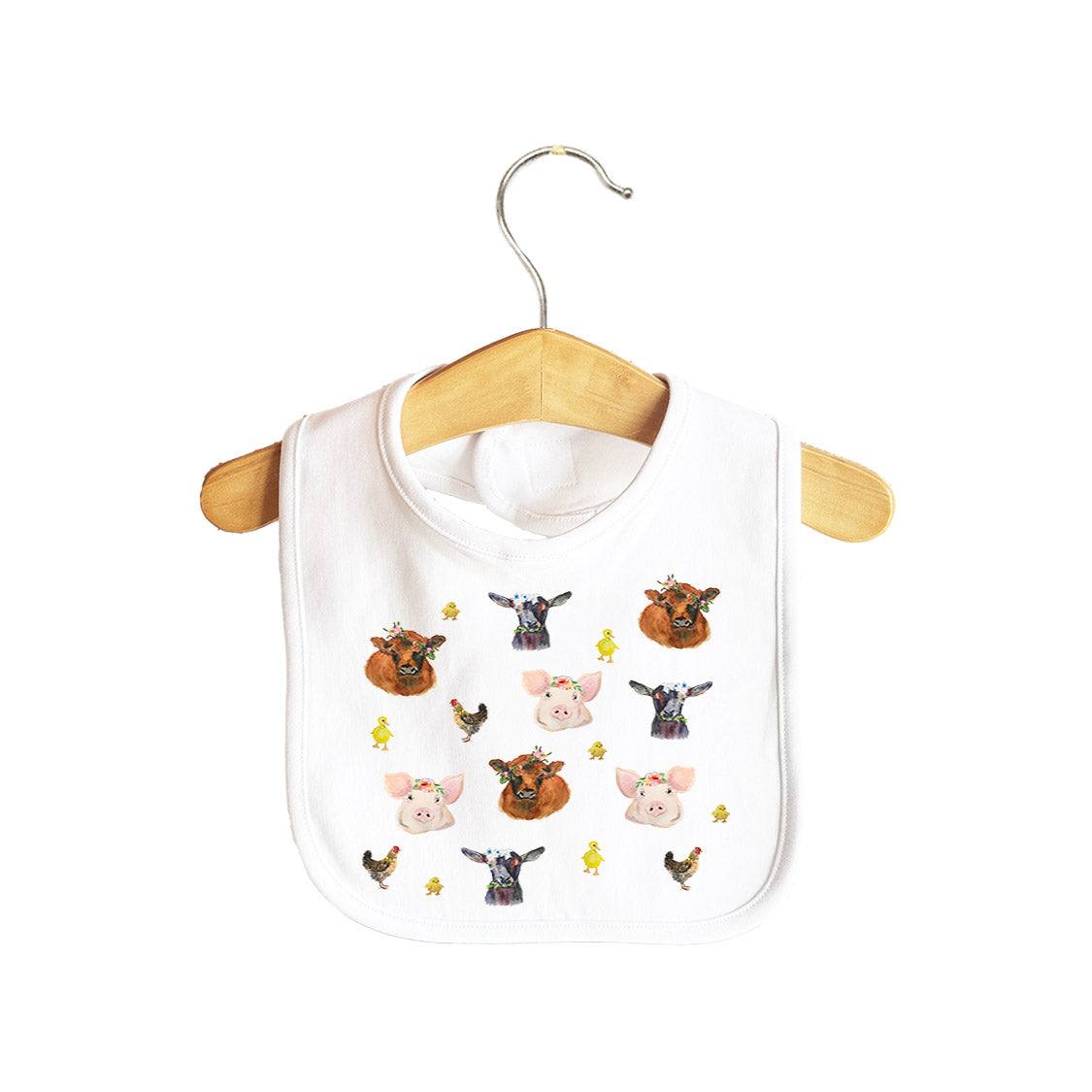 Farm Animals Collage Baby Bib