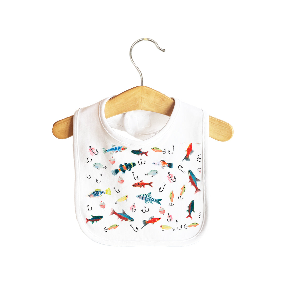 Fishing Lures Collage Baby Bib