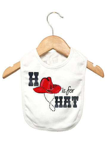 H is For Hat Baby Bib