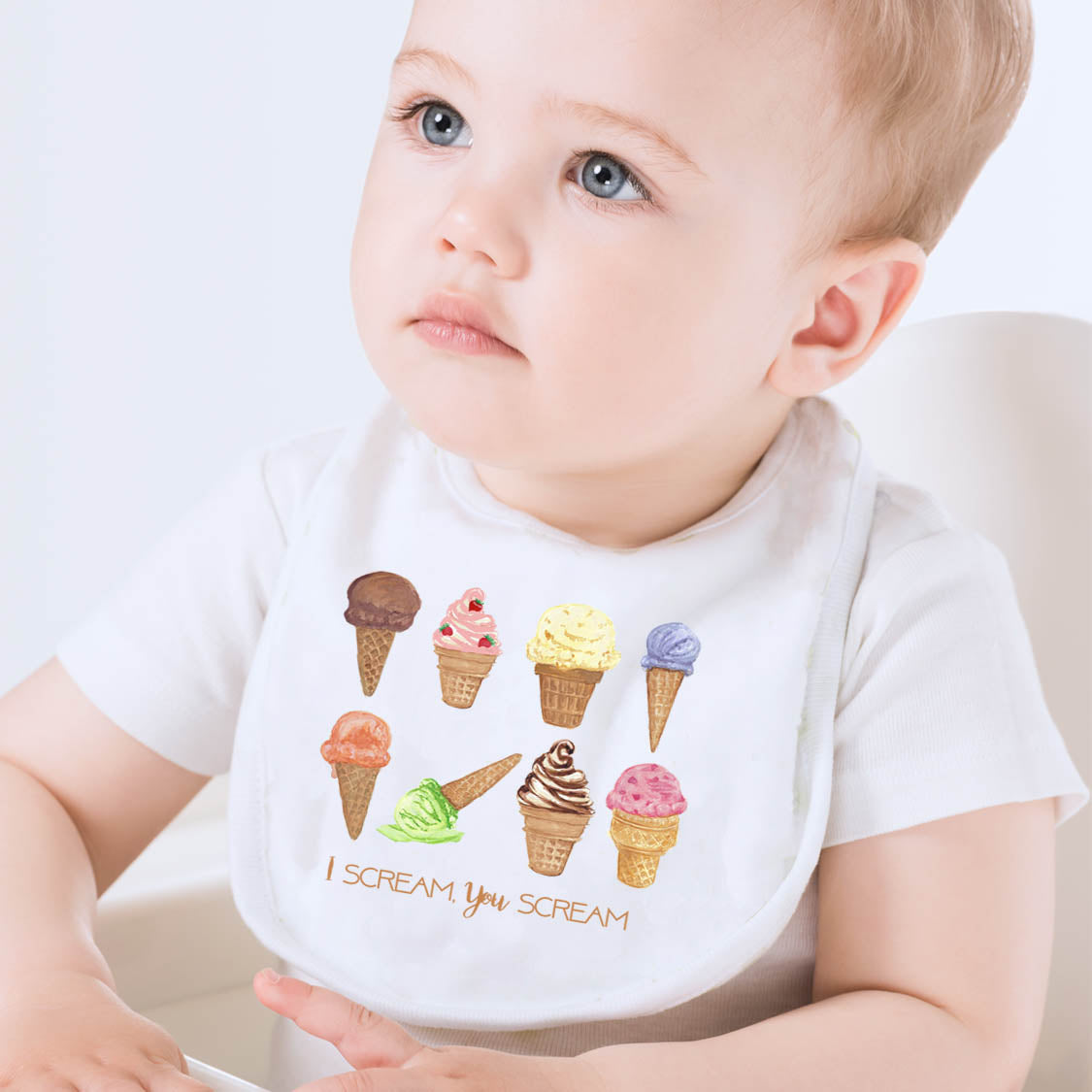 I Scream You Scream Ice Cream Baby Bib