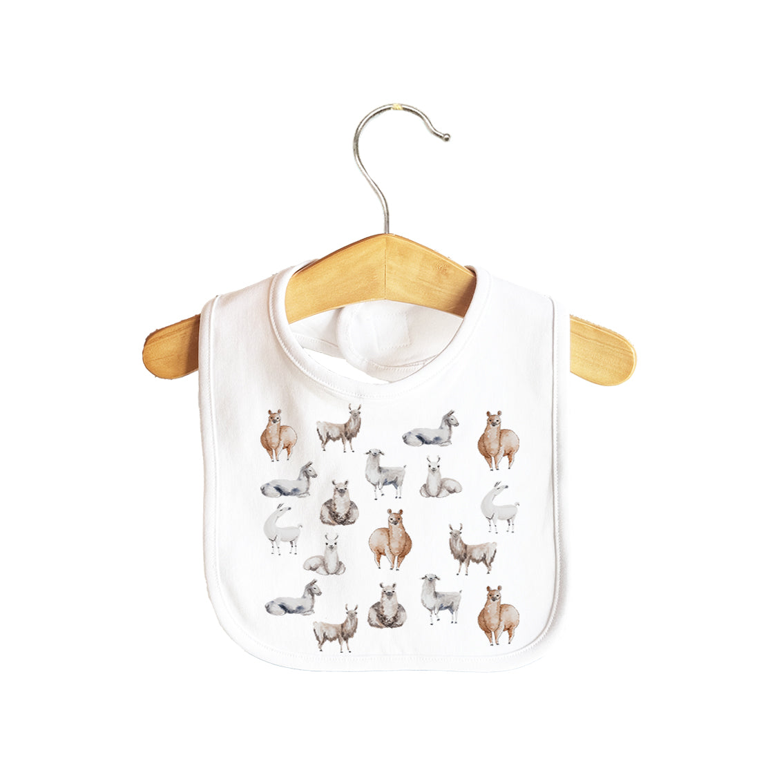 Llama Collage Baby Bib