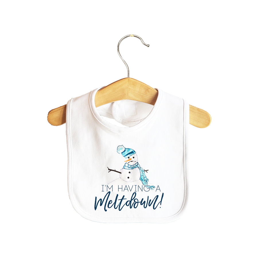 I'm having a Meltdown Snowman Baby Bib