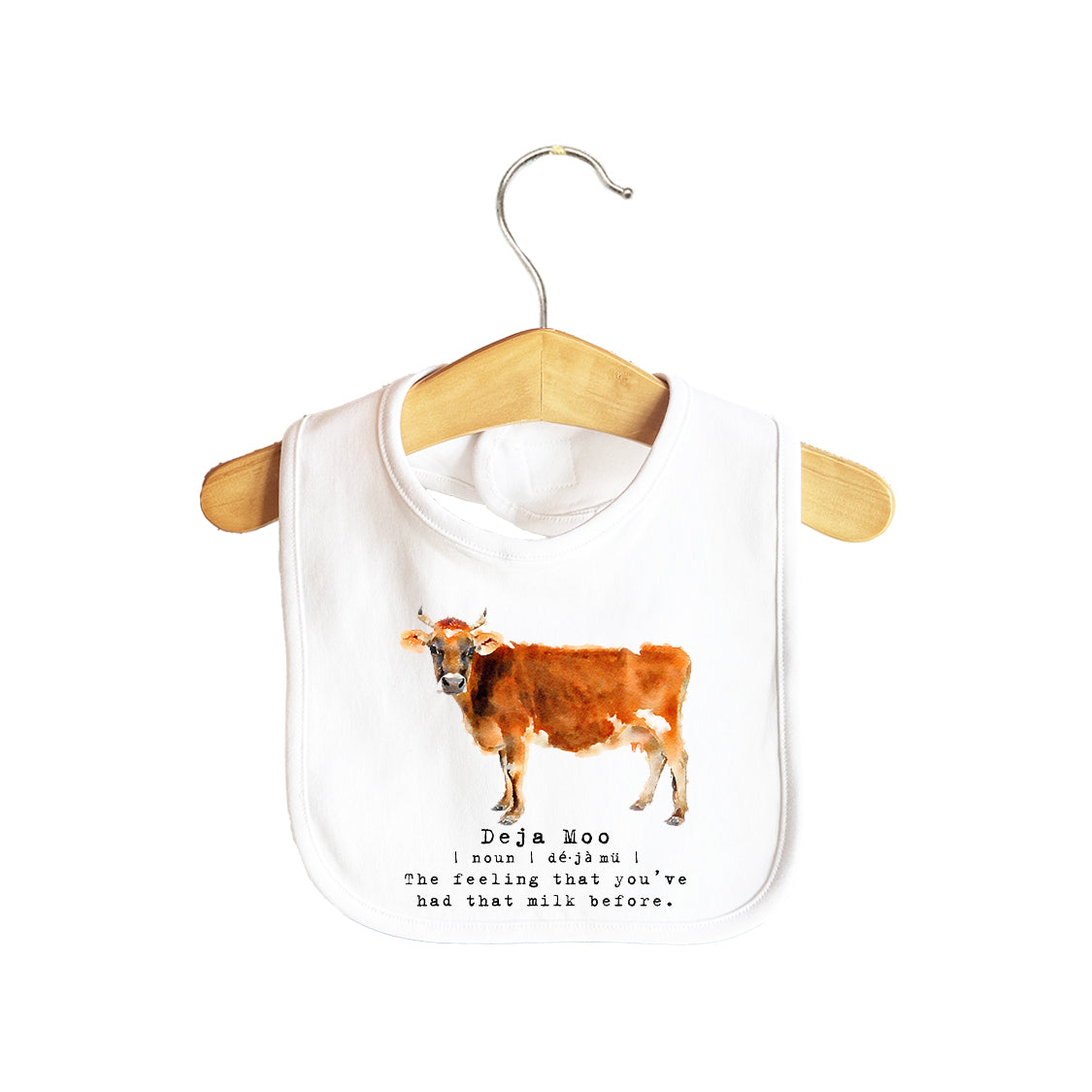 Deja Moo Baby Bib