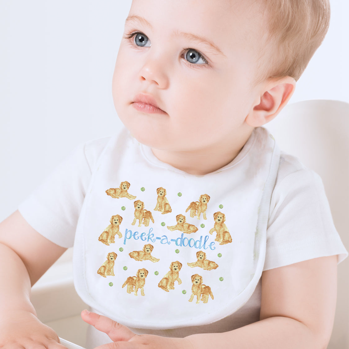 Peek-a-doodle Baby Bib