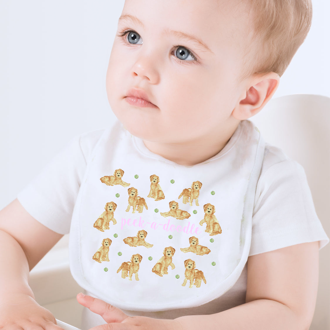 Peek-a-doodle Baby Bib