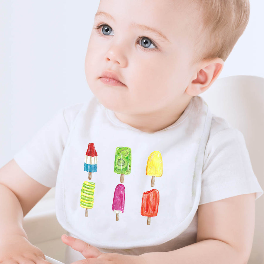 Popsicle Collage Baby Bib