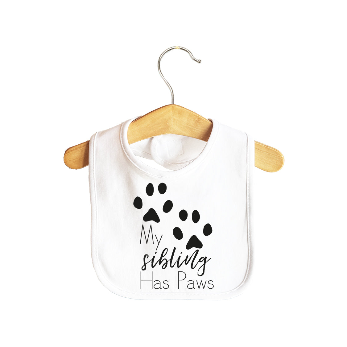 My Sibling Has Paws Baby Bib