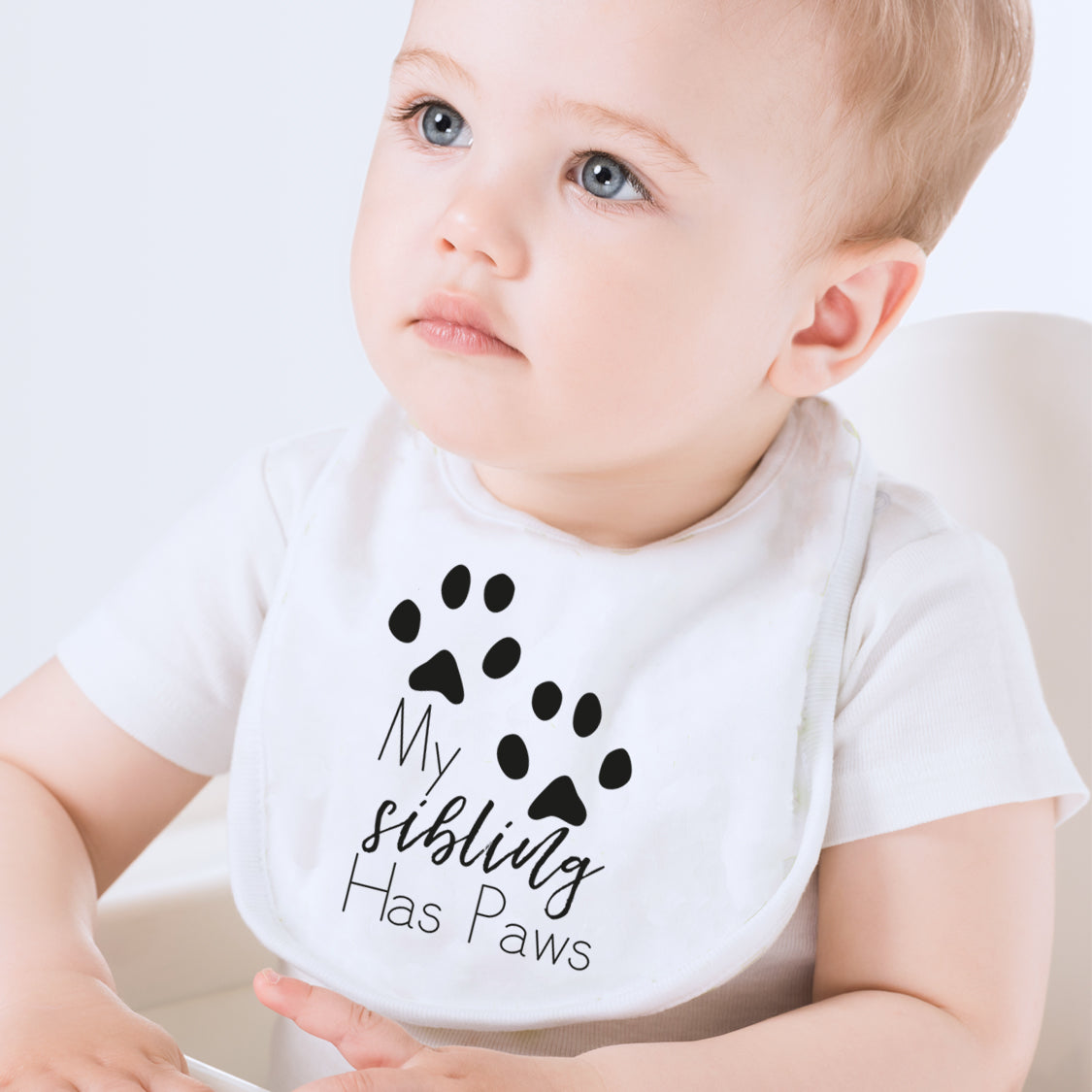 My Sibling Has Paws Baby Bib