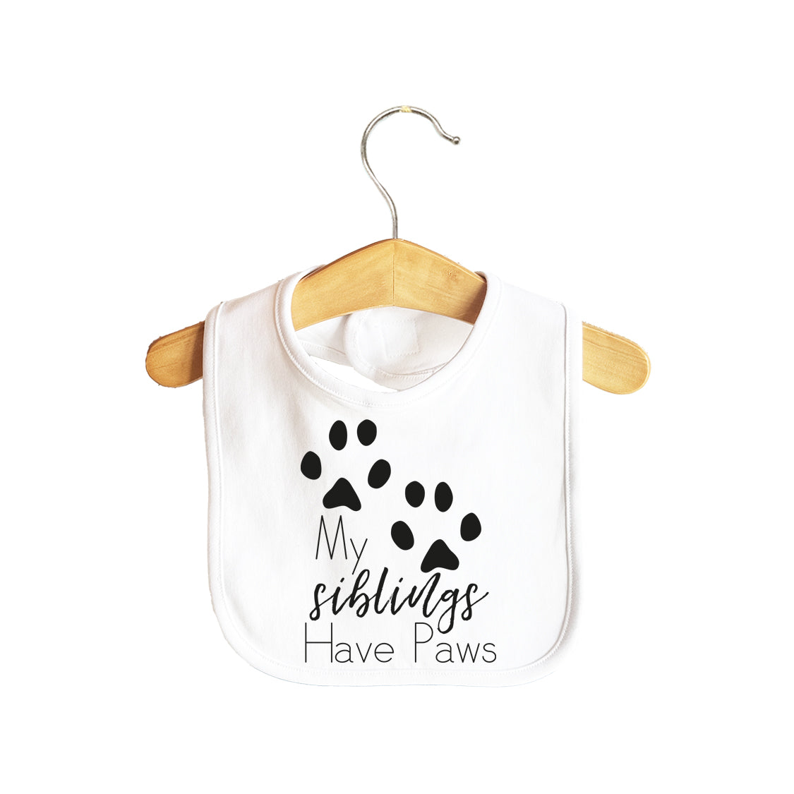 My Sibling Has Paws Baby Bib