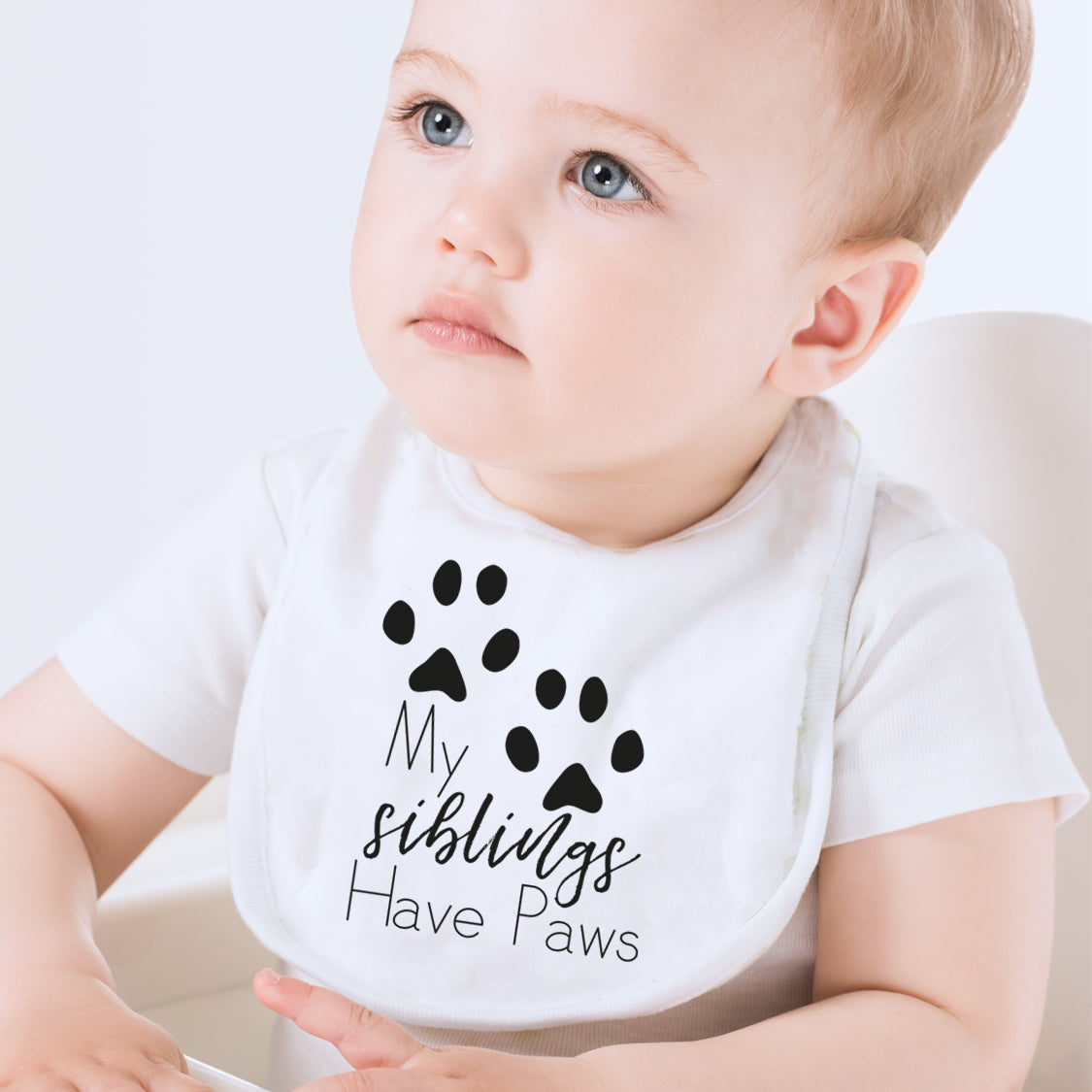 My Sibling Has Paws Baby Bib