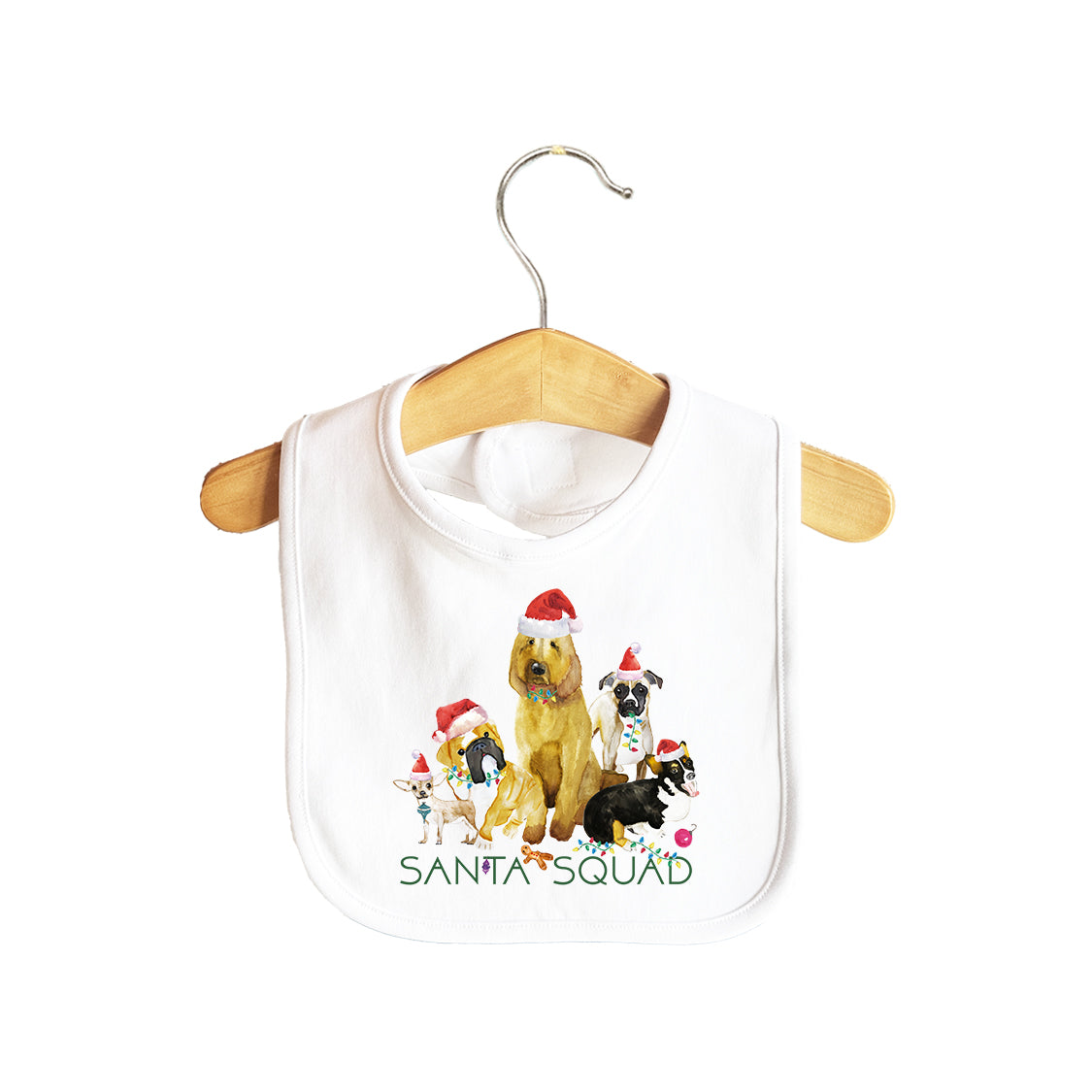 Santa Squad Baby Bib