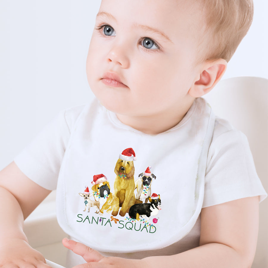 Santa Squad Baby Bib