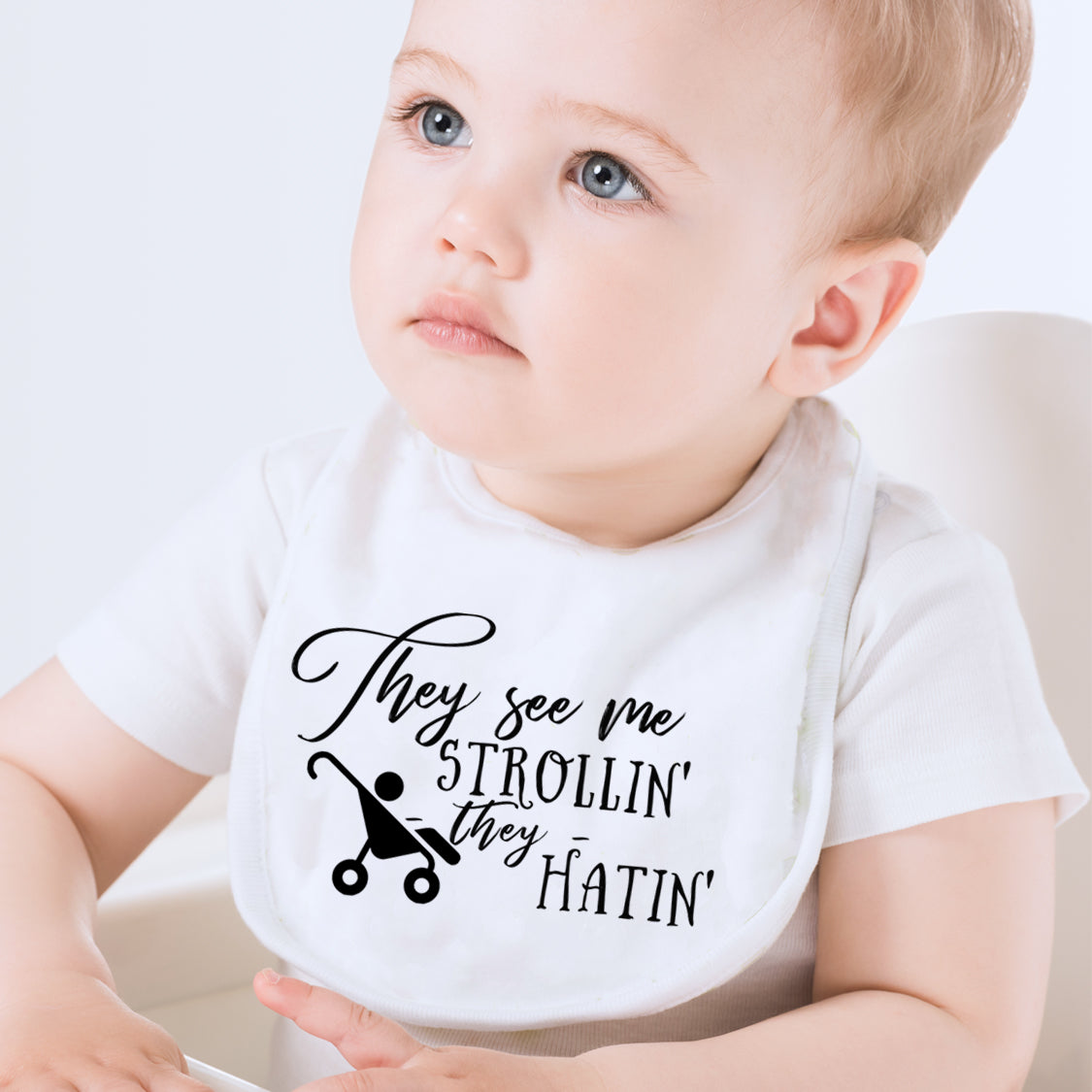 They See Me Strollin' Baby Bib