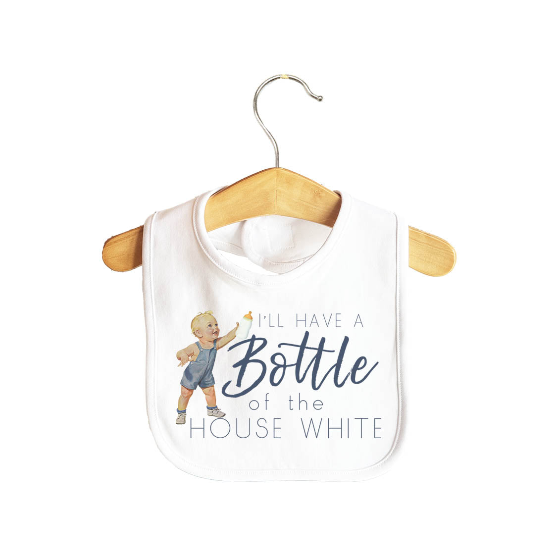 Bottle Of House White Baby Bib