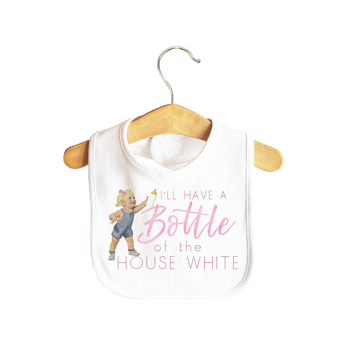 Bottle Of House White Baby Bib