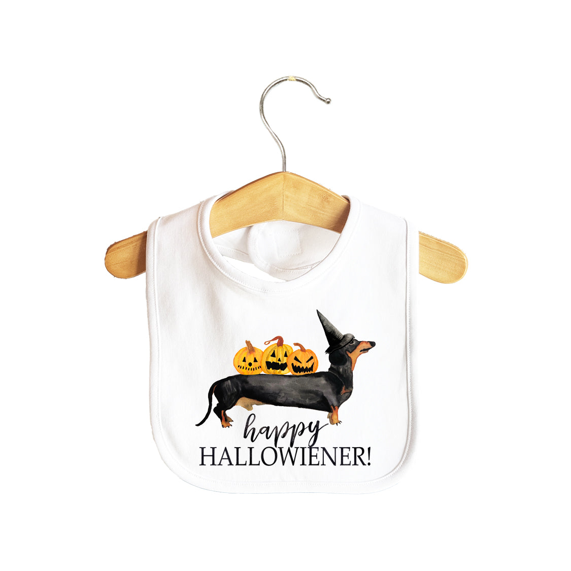 Happy Hallowiener Baby Bib