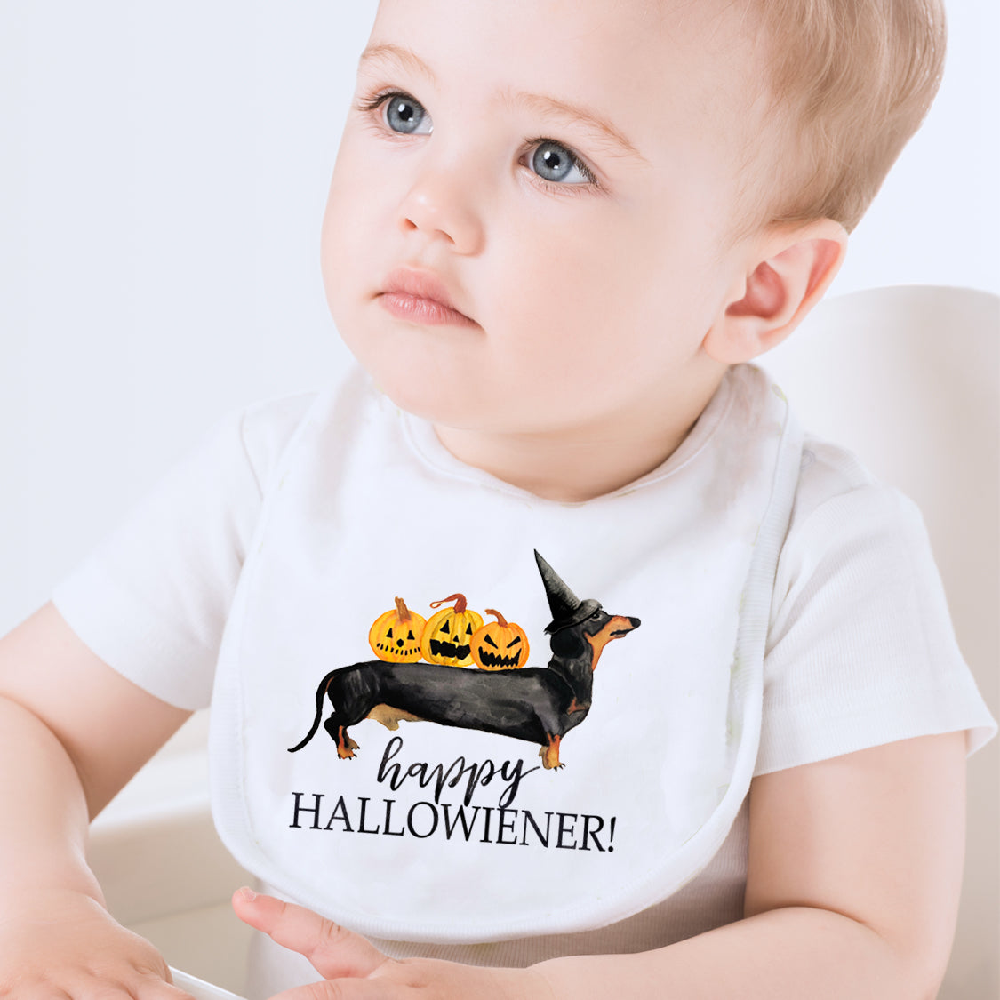 Happy Hallowiener Baby Bib