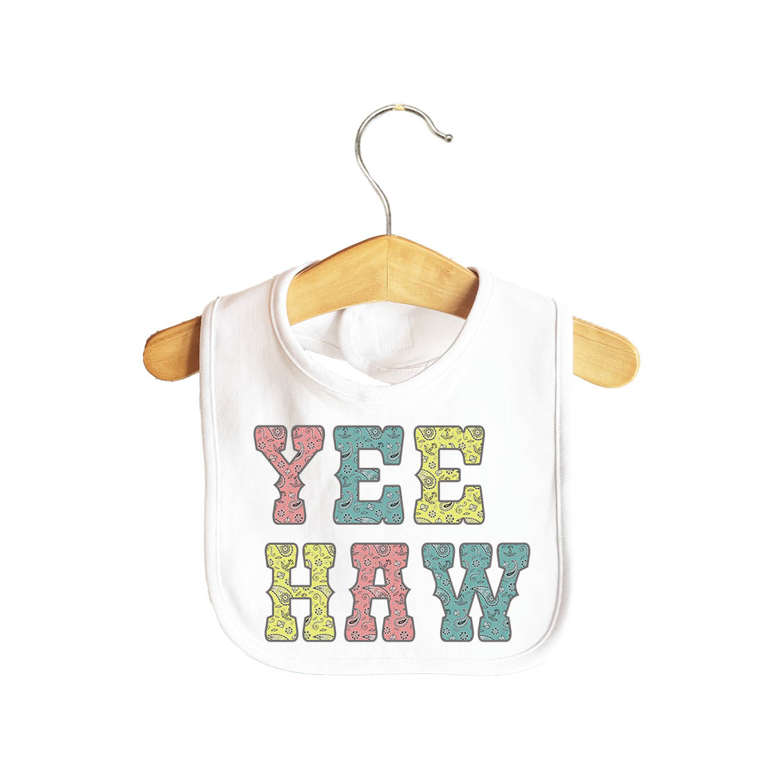 Yee Haw Colorful Baby Bib
