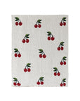Cherries Cotton Knit Baby Blanket