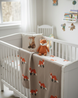 Fox Cotton Knit Baby Blanket