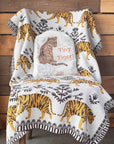 Tiger Cotton Knit Baby Blanket