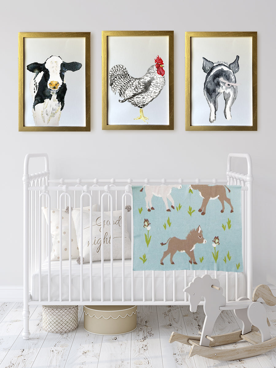 Donkeys Baby Blanket