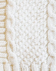 White Cable Knit Baby Blanket