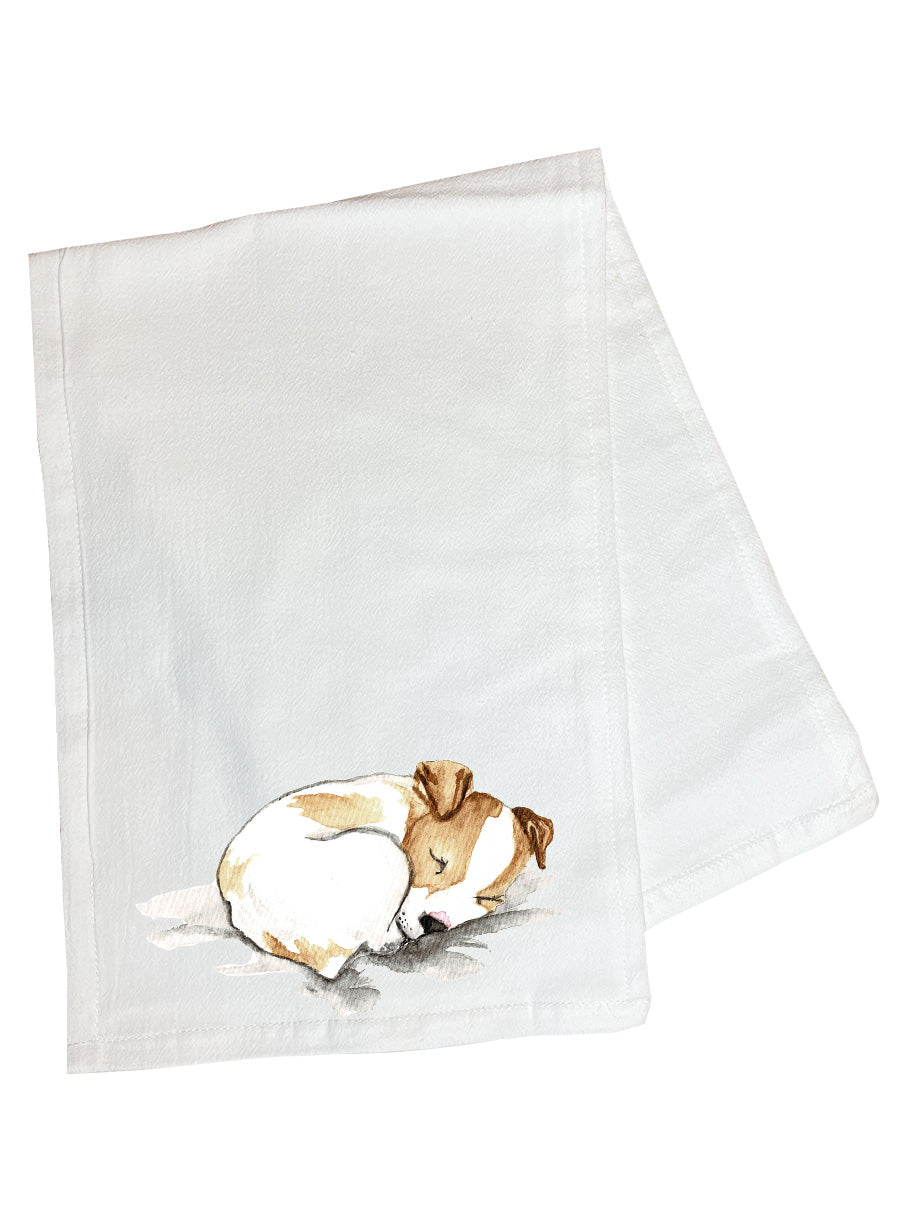 Sleeping Jack Russel Burp Cloth